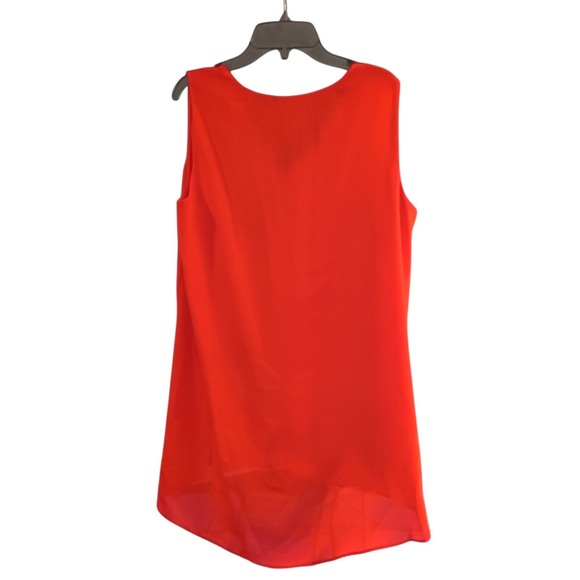 New Direction Women's Red Sleeveless Blouse Size Medium Business Casual EUC - Picture 3 of 4